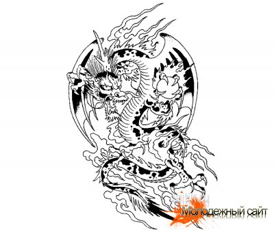 Эскизы татуировок дракона
