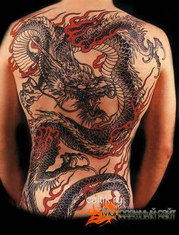 Татуировки дракона на спине