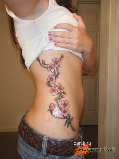 женские татуировки с цветами