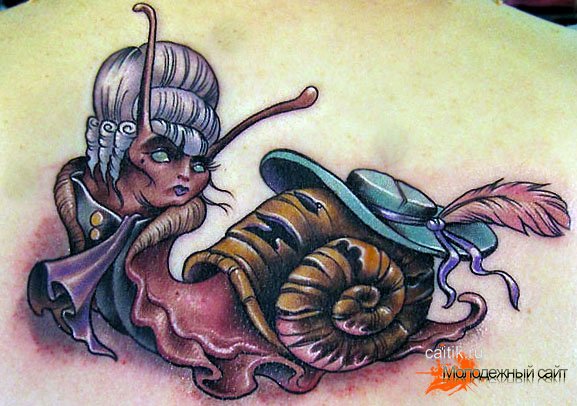 Фото и значение татуировки улитка. Snail-tattoo