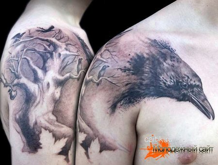 Татуировка ворон