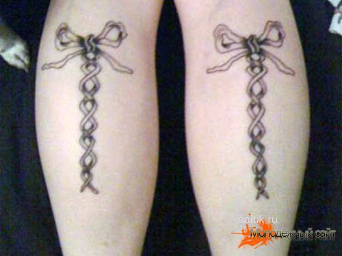татуировки бантики со шнуровкой