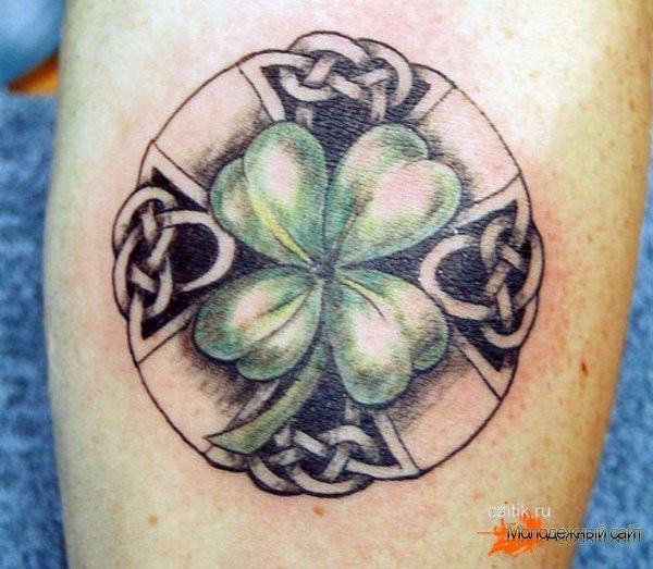 кельтская татуировка клевер