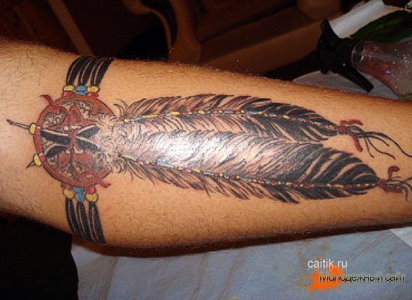 индейская татуировка перья амулет