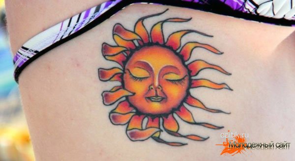 татуировка солнце