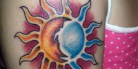 татуировка солнце и луна