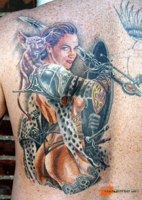 татуировки девушка воин