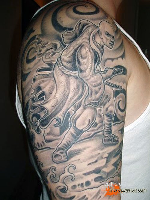 татуировка воин монах