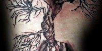 татуировка человек-дерево