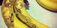 Рисунки на бананах от Дайсуке Скагами