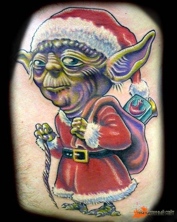 Дед Мороз пришелец татуировка