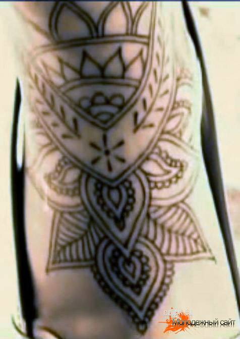 татуировка Пелагеи на ноге узор