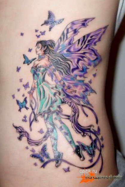 Значение и эскизы татуировки с феей. Что означают тату с феями.