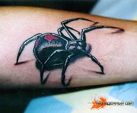 татуировка паука на руке