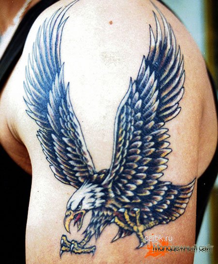 татуировка орел на плече
