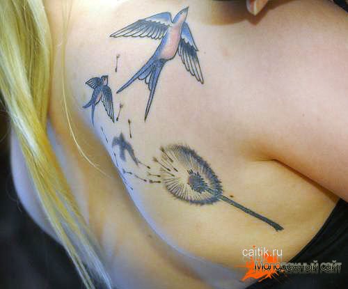 татуировки одуванчик
