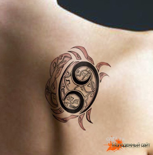 татуировка знак зодиака рак