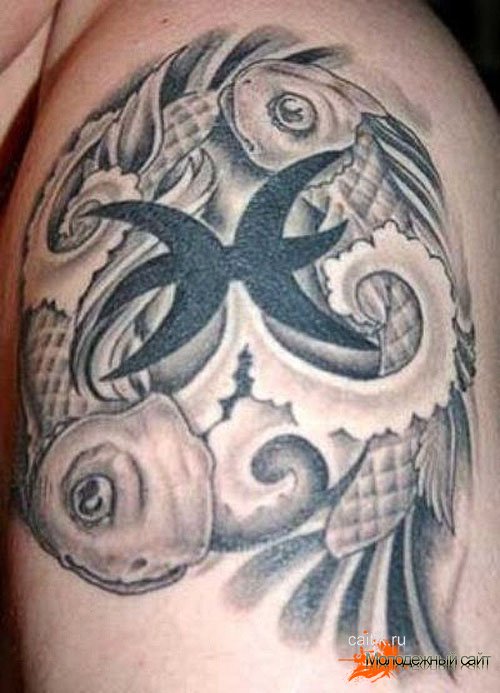 татуировка знак зодиака рыбы