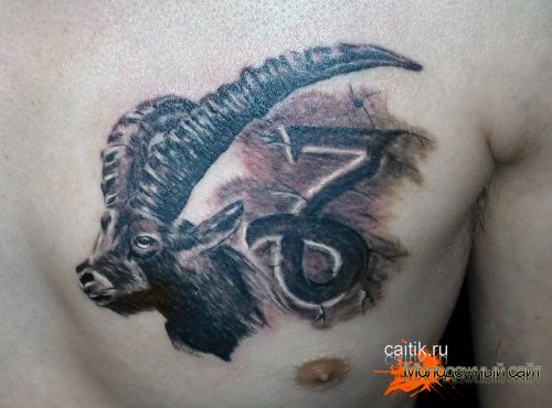 татуировка знак зодиака козерог