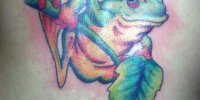 татуировка лягушка на ветке